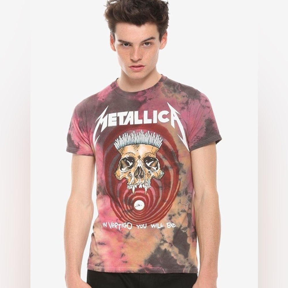 MENS Medium Metallica The Shortest Straw Tie-Dye T-Shirt IN VERTIGO YOU WILL BE